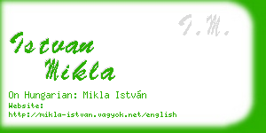 istvan mikla business card